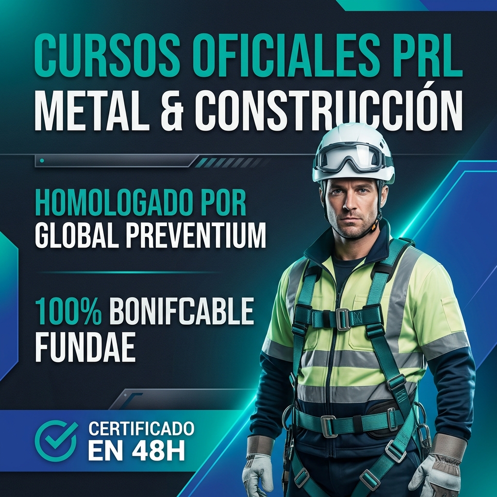 Cartel Instagram Post 1:1 Cursos PRL Metal y Construcción